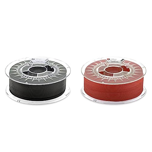 extrudr® XPETG MATT ø1.75mm (1kg) 'SCHWARZ' - 3D Drucker Filament - Made in Austria & XPETG MATT ø1.75mm (1kg) 'ROT' - 3D Drucker Filament - Made in Austria von extrudr