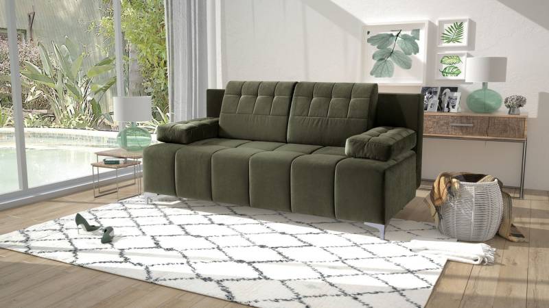 exxpo - sofa fashion 3-Sitzer Schlafsofa mit Bettfunktion, Bettkasten, mit Federkernpolsterung, bequem, mit hochwertigem Funktionsbeschlag für mehr Komfort von exxpo - sofa fashion