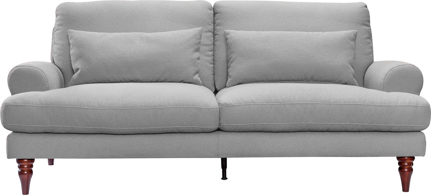 exxpo - sofa fashion 3-Sitzer, mit Schaumstoffflocken-Füllung, Holzfüßen und inklusive Zierkissen von exxpo - sofa fashion