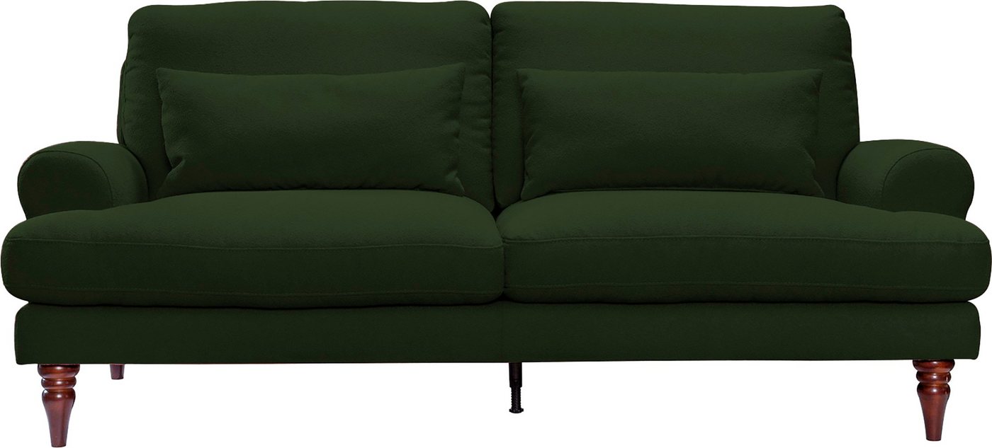 exxpo - sofa fashion 3-Sitzer, mit Schaumstoffflocken-Füllung, Holzfüßen und inklusive Zierkissen von exxpo - sofa fashion