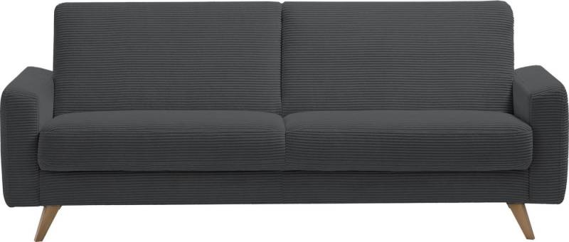 exxpo - sofa fashion 3-Sitzer Samso, elegant und bequem, aktueller Cord Bezug, Kippcouch, hochwertige Verarbeitung, Schlafsofa inkl. Bettfunktion und Bettkasten von exxpo - sofa fashion