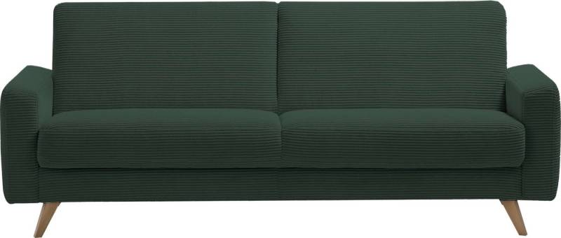 exxpo - sofa fashion 3-Sitzer Samso, elegant und bequem, aktueller Cord Bezug, Kippcouch, hochwertige Verarbeitung, Schlafsofa inkl. Bettfunktion und Bettkasten von exxpo - sofa fashion