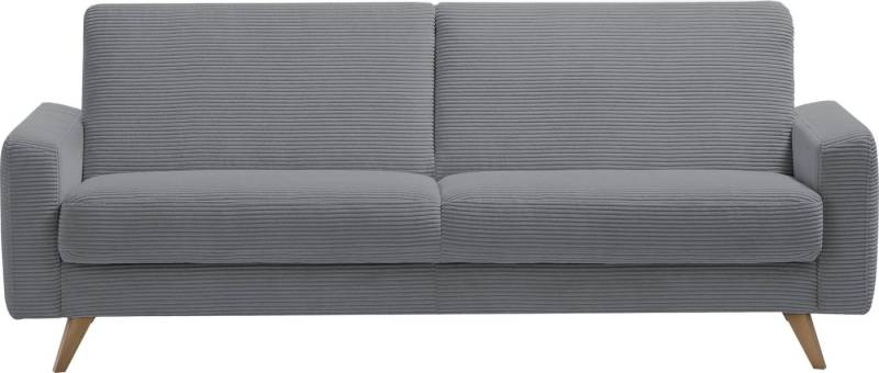 exxpo - sofa fashion 3-Sitzer Samso, elegant und bequem, aktueller Cord Bezug, Kippcouch, hochwertige Verarbeitung, Schlafsofa inkl. Bettfunktion und Bettkasten von exxpo - sofa fashion
