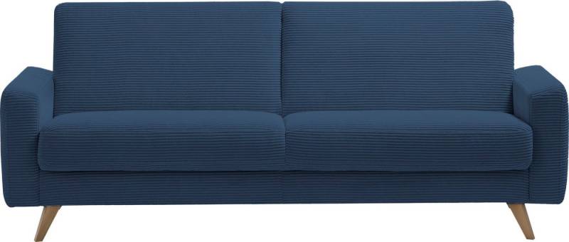 exxpo - sofa fashion 3-Sitzer Samso, elegant und bequem, aktueller Cord Bezug, Kippcouch, hochwertige Verarbeitung, Schlafsofa inkl. Bettfunktion und Bettkasten von exxpo - sofa fashion