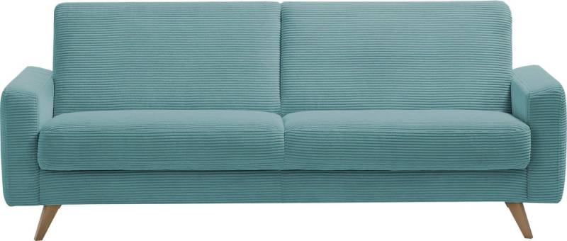 exxpo - sofa fashion 3-Sitzer Samso, elegant und bequem, aktueller Cord Bezug, Kippcouch, hochwertige Verarbeitung, Schlafsofa inkl. Bettfunktion und Bettkasten von exxpo - sofa fashion