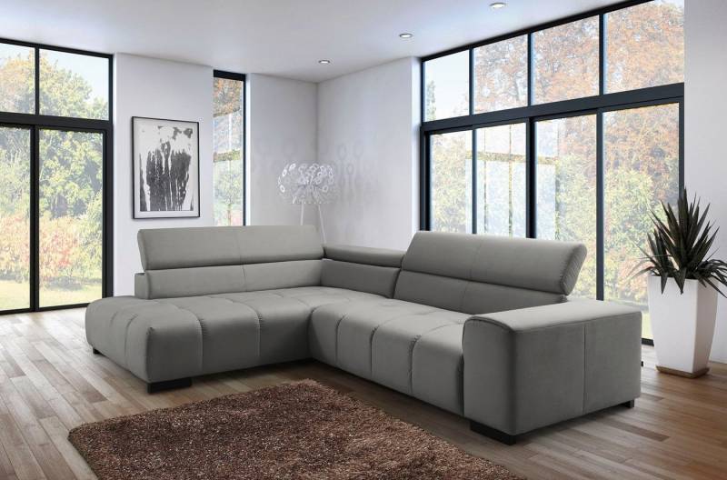 exxpo - sofa fashion Ecksofa, mit 3 verstellbaren Kopfstützen, wahlweise mit Bettfunktion und Kissen von exxpo - sofa fashion