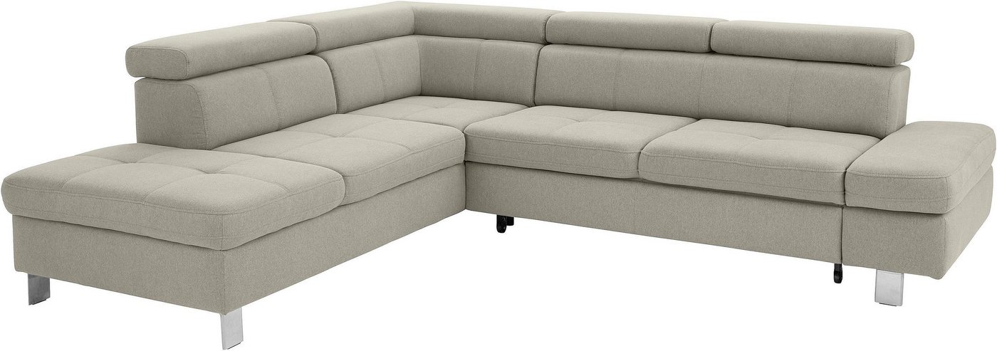 exxpo - sofa fashion Ecksofa, mit Kopf- bzw. Rückenverstellung, wahlweise mit Bettfunktion, L-Form von exxpo - sofa fashion