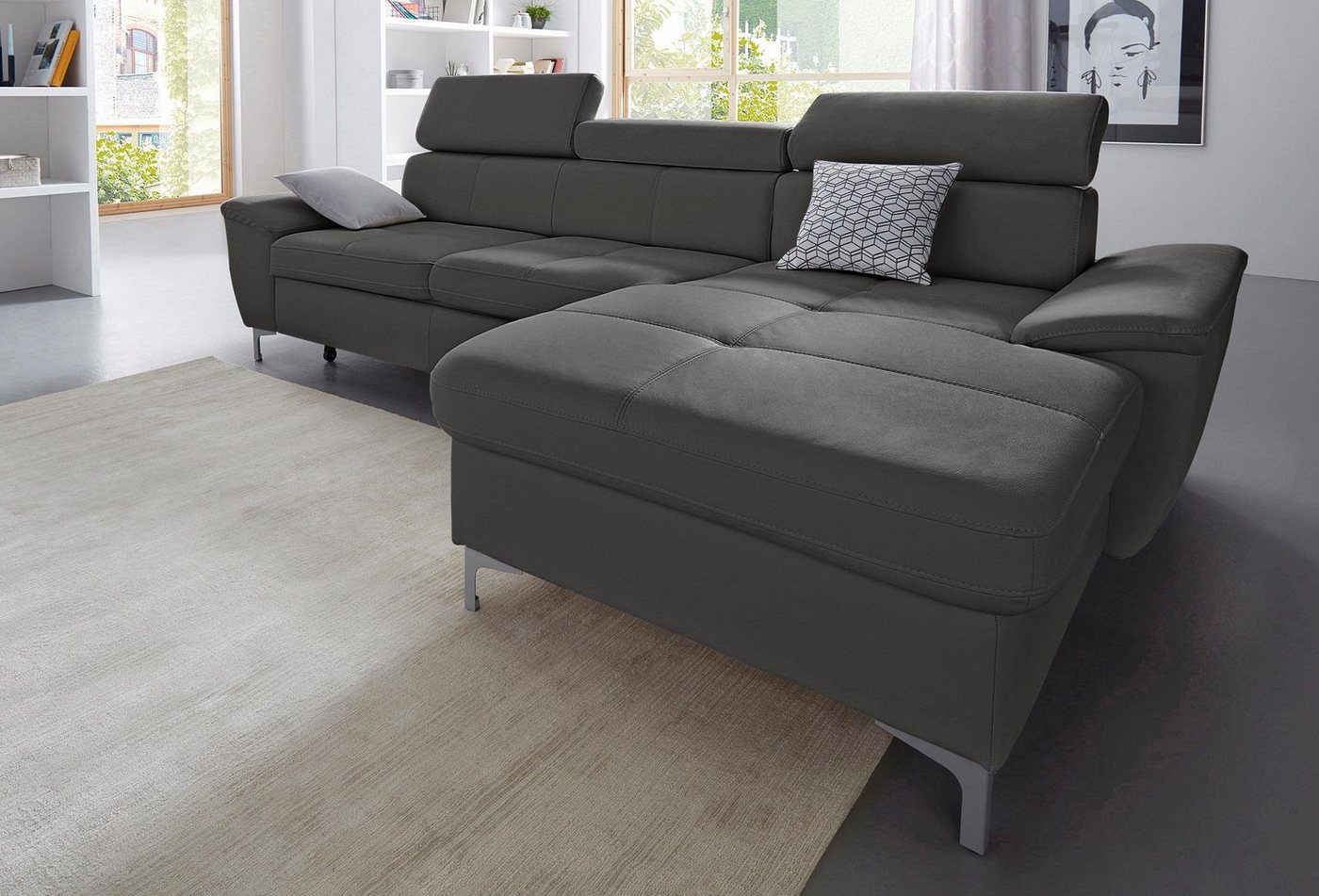 exxpo - sofa fashion Ecksofa Azzano, L-Form, wahlweise mit Bettfunktion und Bettkasten von exxpo - sofa fashion