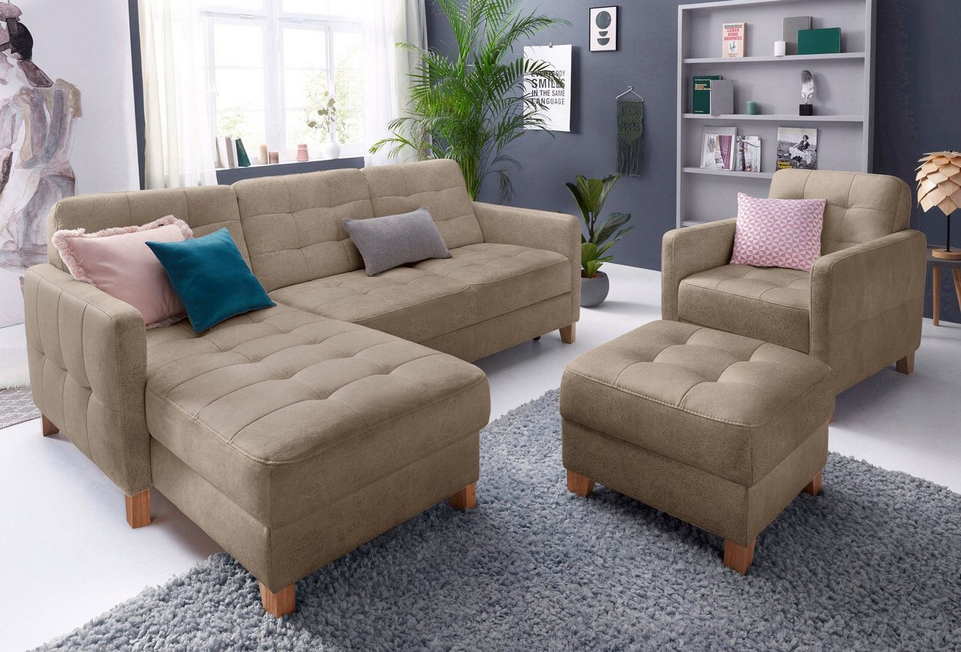 exxpo - sofa fashion Ecksofa Elio, kompakt und komfortabel, bequem und zeitloses Design, L-Form, wahlweise mit Bettfunktion exxpo - sofa fashion Ecksofa Elio, kompakt und komfortabel, bequem und zeitloses Design, L-Form, wahlweise mit Bettfunktion von exxpo - sofa fashion
