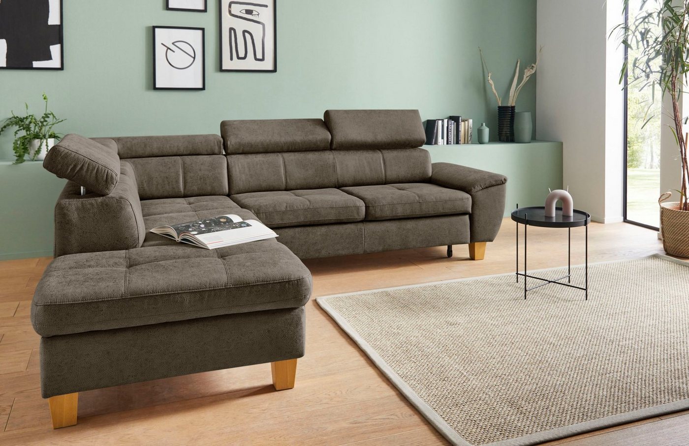 exxpo - sofa fashion Ecksofa Enya, aufwendige Detailverarbeitung, hoher Sitzkomfort, bequem, L-Form, mit Kopfteilverstellung, wahlweise Bettfunktion u. Bettkasten exxpo - sofa fashion Ecksofa Enya, aufwendige Detailverarbeitung, hoher Sitzkomfort, bequem, L-Form, mit Kopfteilverstellung, wahlweise Bettfunktion u. Bettkasten von exxpo - sofa fashion