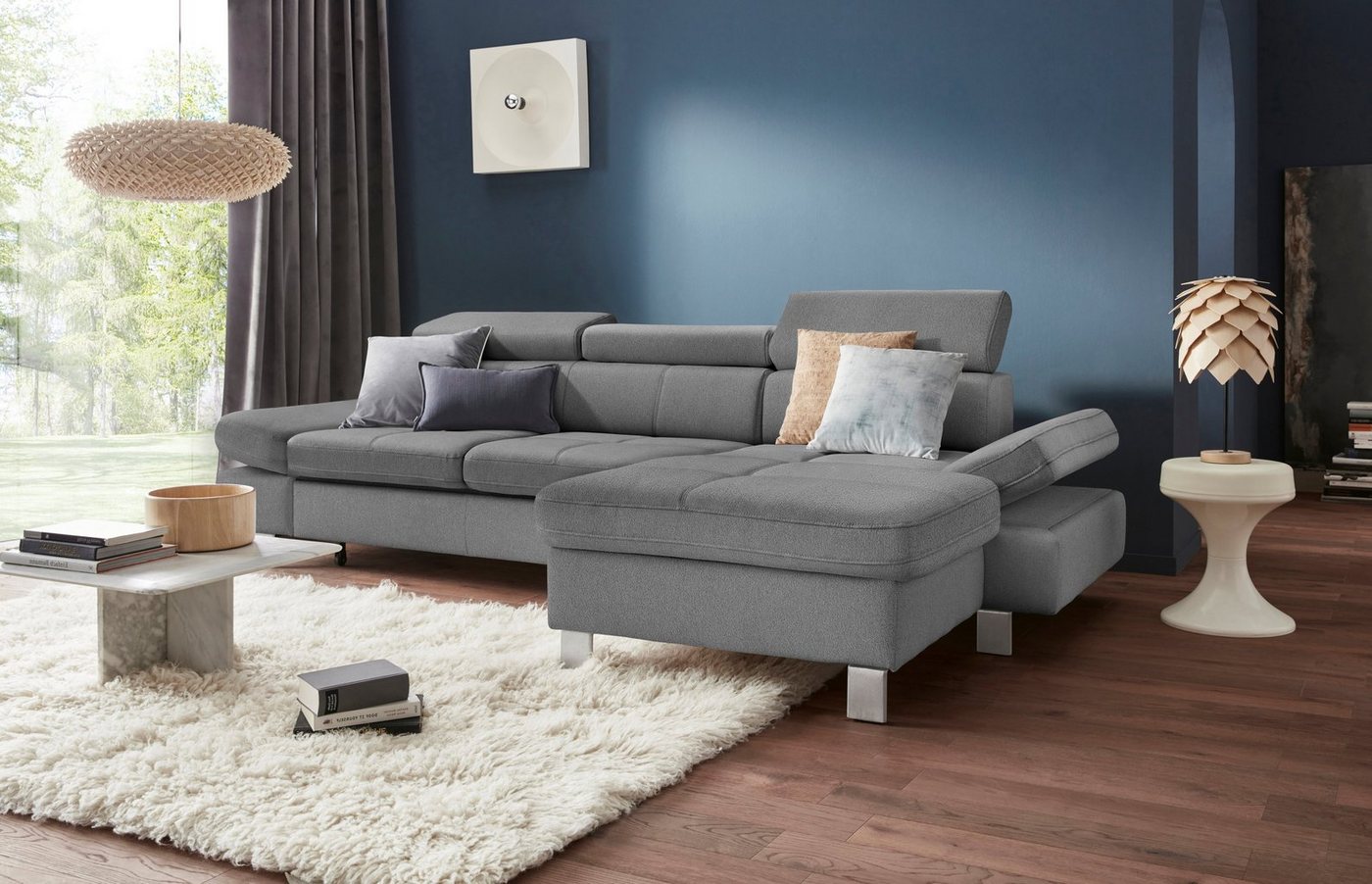 exxpo - sofa fashion Ecksofa Fiji, hochwertige Detailverarbeitung im Sitz und Rücken, L-Form, bequem durch Kopf- und Armteilverstellung, wahlweise mit Bettfunktion exxpo - sofa fashion Ecksofa Fiji, hochwertige Detailverarbeitung im Sitz und Rücken, L-Form, bequem durch Kopf- und Armteilverstellung, wahlweise mit Bettfunktion von exxpo - sofa fashion