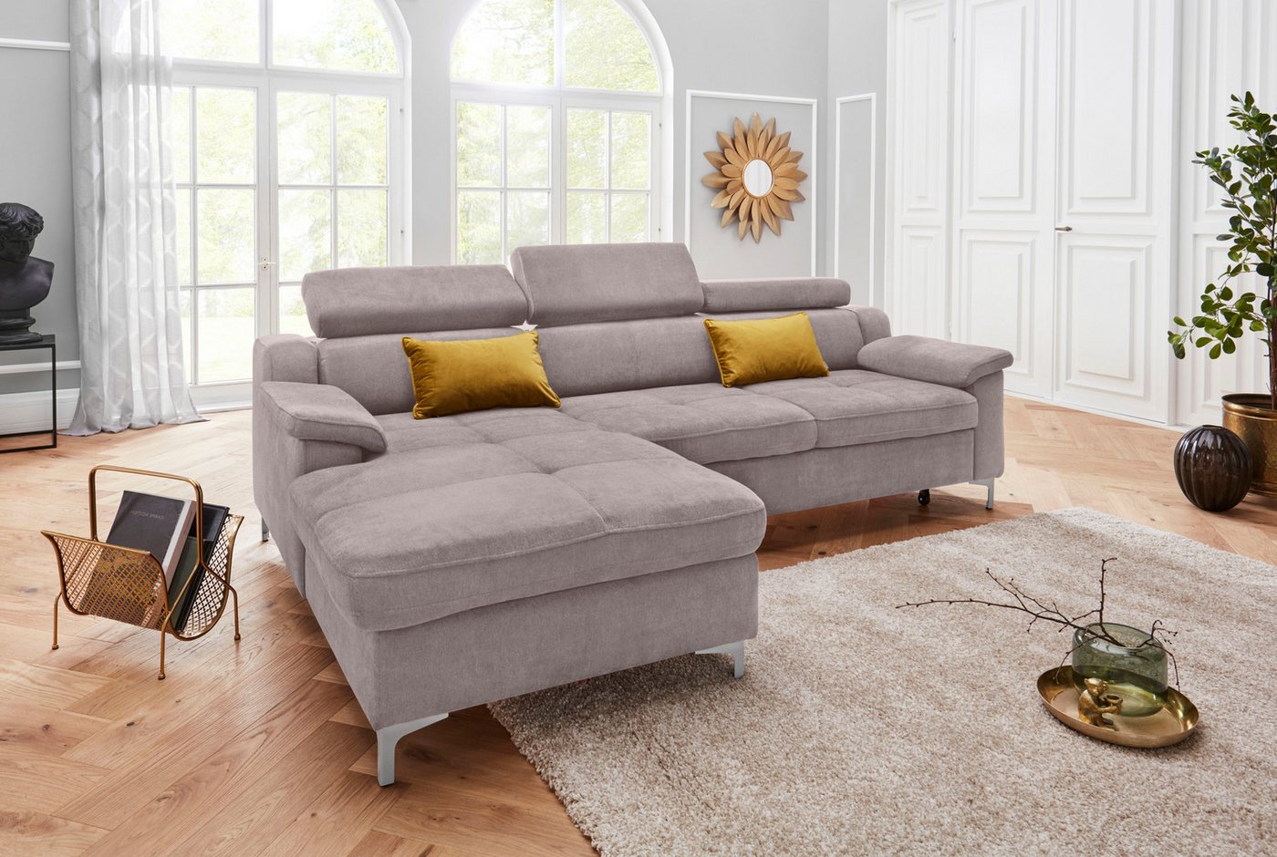 exxpo - sofa fashion Ecksofa Florenz, wahlweise mit Bettfunktion, L-Form von exxpo - sofa fashion