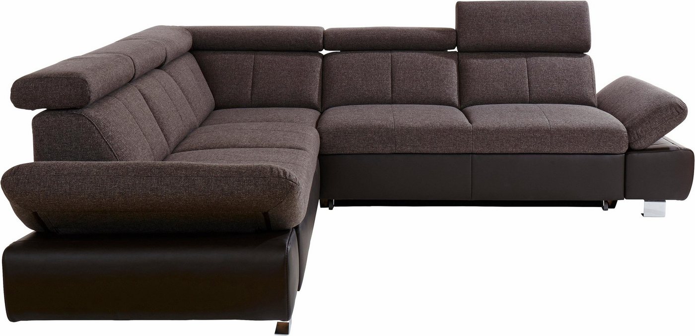 exxpo - sofa fashion Ecksofa Happy, inklusive Kopfteil- und Armteilverstellung, wahlweise mit Bettfunktion von exxpo - sofa fashion