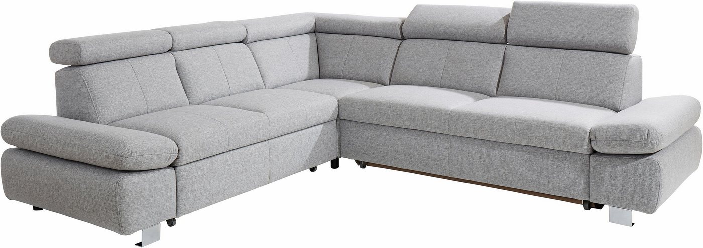 exxpo - sofa fashion Ecksofa Happy, inklusive Kopfteil- und Armteilverstellung, wahlweise mit Bettfunktion von exxpo - sofa fashion