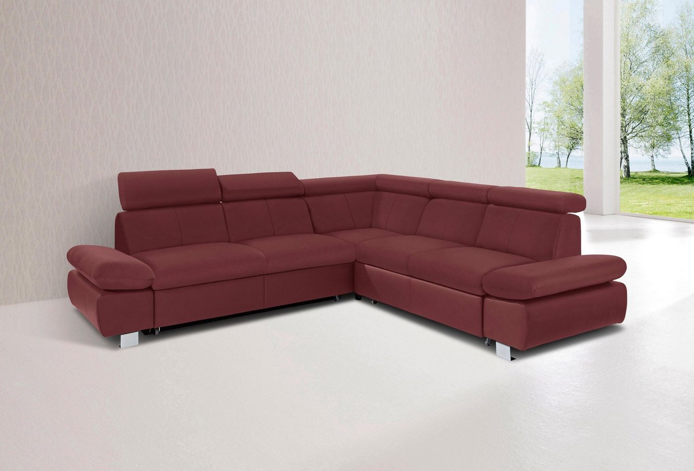 exxpo - sofa fashion Ecksofa Happy, L-Form, wahlweise mit Bettfunktion von exxpo - sofa fashion