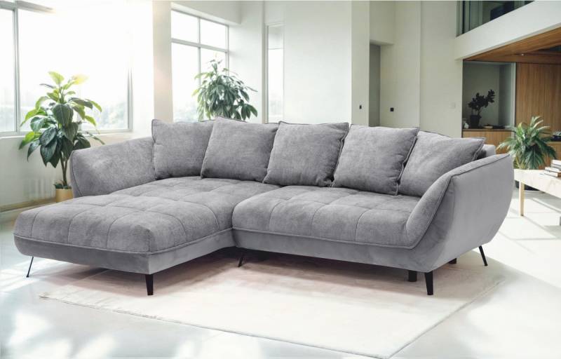 exxpo - sofa fashion Ecksofa Midway mit einfacher Easy-Lift-Bettfunktion, bequem und modern, inkl. Bettfunktion und praktischem Bettkasten, L-Form von exxpo - sofa fashion