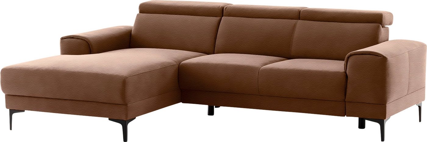 exxpo - sofa fashion Ecksofa Ophelia, L-Form, mit 3 Kopfstützen, wahlweise Sitztiefenverstellung von exxpo - sofa fashion