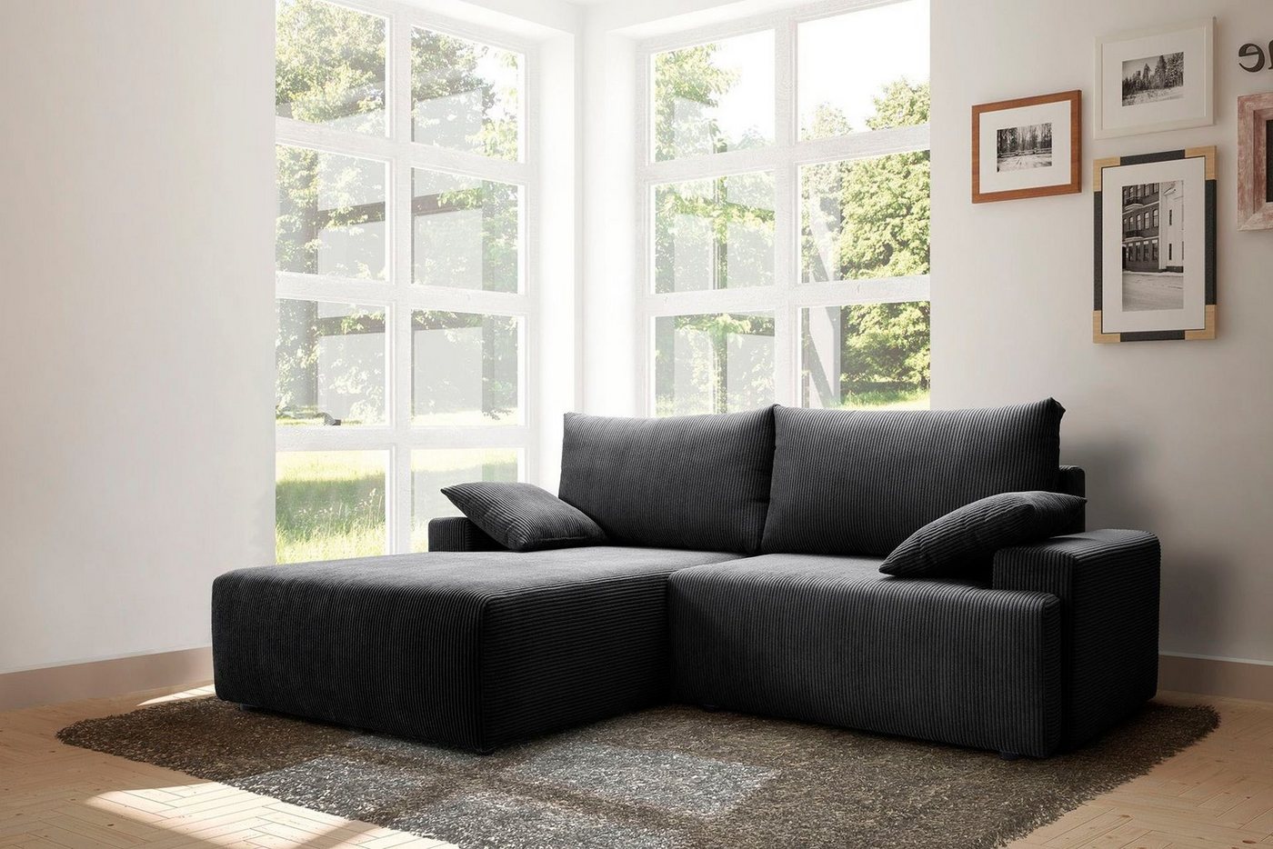 exxpo - sofa fashion Ecksofa Orinoko, inklusive Bettfunktion und Bettkasten in verschiedenen Cord-Farben von exxpo - sofa fashion