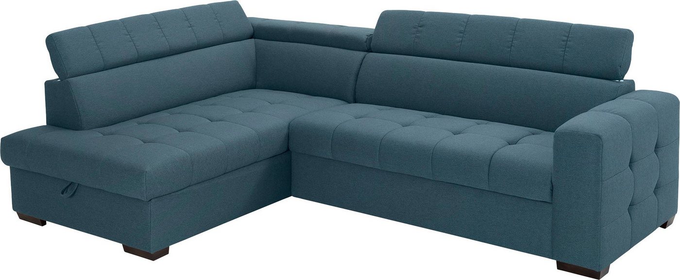 exxpo - sofa fashion Ecksofa Otusso, Steppung im Sitzbereich, Wahlweise mit Bettfunktion und Bettkasten von exxpo - sofa fashion