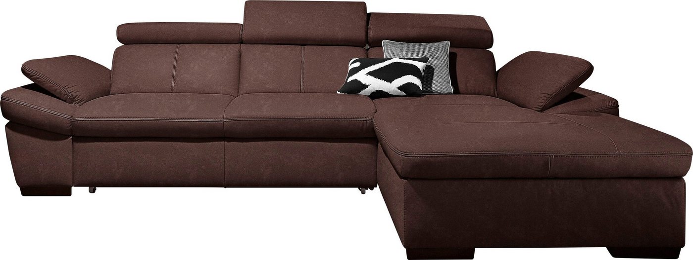 exxpo - sofa fashion Ecksofa Salerno, inklusive Kopfteil- und Armteilverstellung, wahlweise mit Bettfunktion von exxpo - sofa fashion