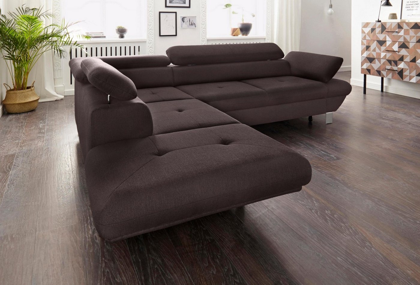 exxpo - sofa fashion Ecksofa Vinci, L-Form, wahlweise mit Bettfunktion von exxpo - sofa fashion
