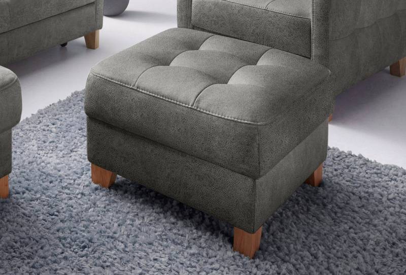 exxpo - sofa fashion Hocker Elio bequemer Sitzkomfort und aufwendiger Detailverarbeitung, mit Staufach unter der Sitzfläche von exxpo - sofa fashion