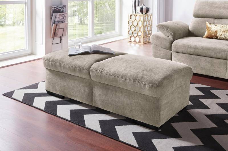 exxpo - sofa fashion Hocker Salerno, Bankhocker mit tollem Sitzkomfort, zeitlos und elegant von exxpo - sofa fashion