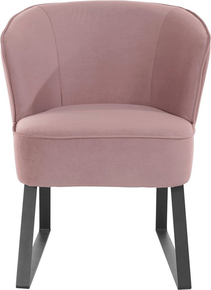 exxpo - sofa fashion Sessel Americano, mit Keder und Metallfüßen, Bezug in verschiedenen Qualitäten, 1 Stck. von exxpo - sofa fashion