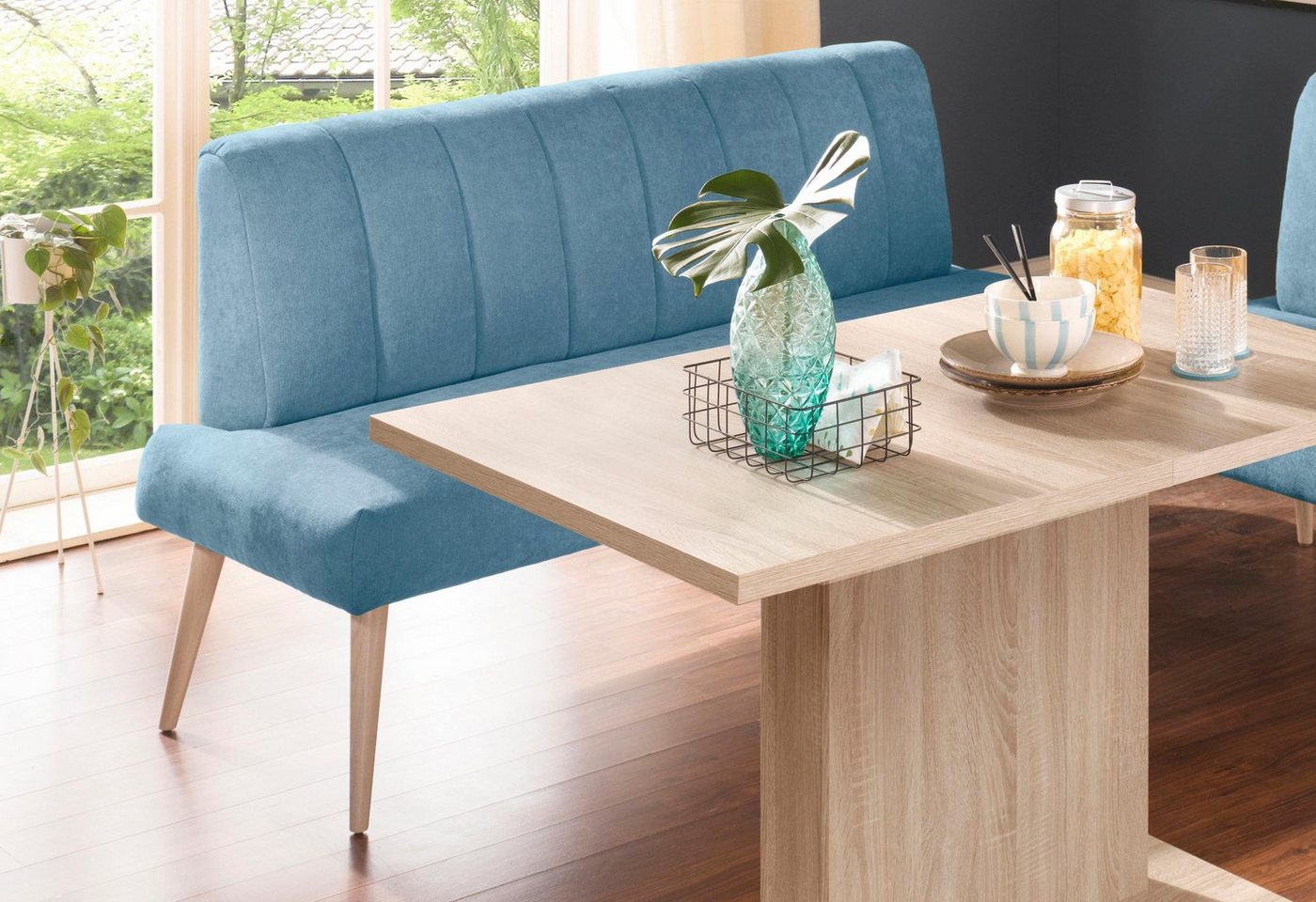 exxpo - sofa fashion Sitzbank Costa, moderne Rückensteppung, bequem und elegant, hoher Holzfuß, hochwertige Detailverarbeitung, Frei im Raum stellbar exxpo - sofa fashion Sitzbank Costa, moderne Rückensteppung, bequem und elegant, hoher Holzfuß, hochwertige Detailverarbeitung, Frei im Raum stellbar von exxpo - sofa fashion
