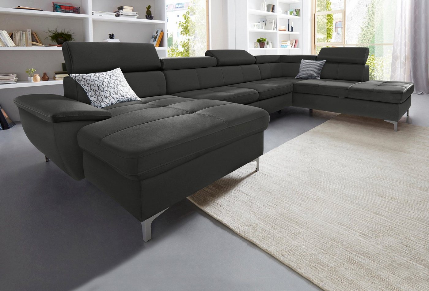 exxpo - sofa fashion Wohnlandschaft Azzano, U-Form, wahlweise mit Bettfunktion und Bettkasten von exxpo - sofa fashion
