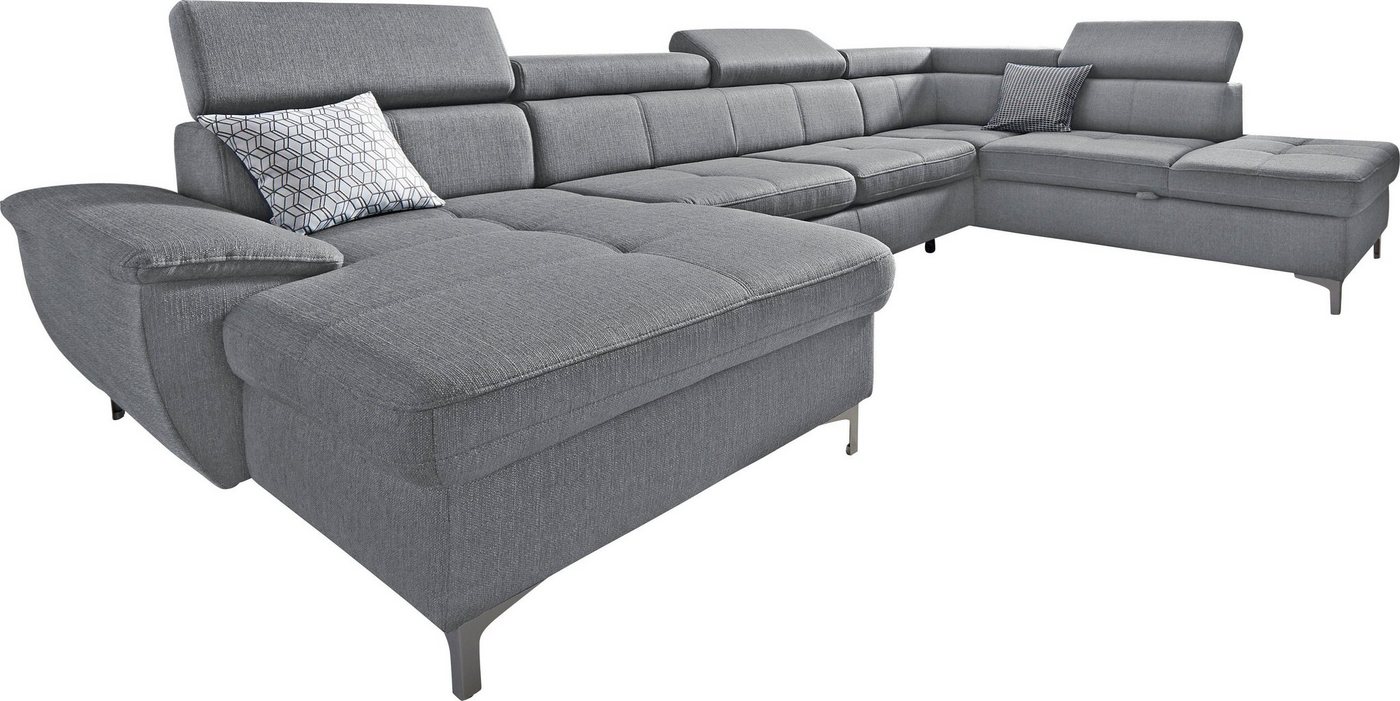 exxpo - sofa fashion Wohnlandschaft Azzano, wahlweise mit Bettfunktion und Bettkasten, U-Form von exxpo - sofa fashion