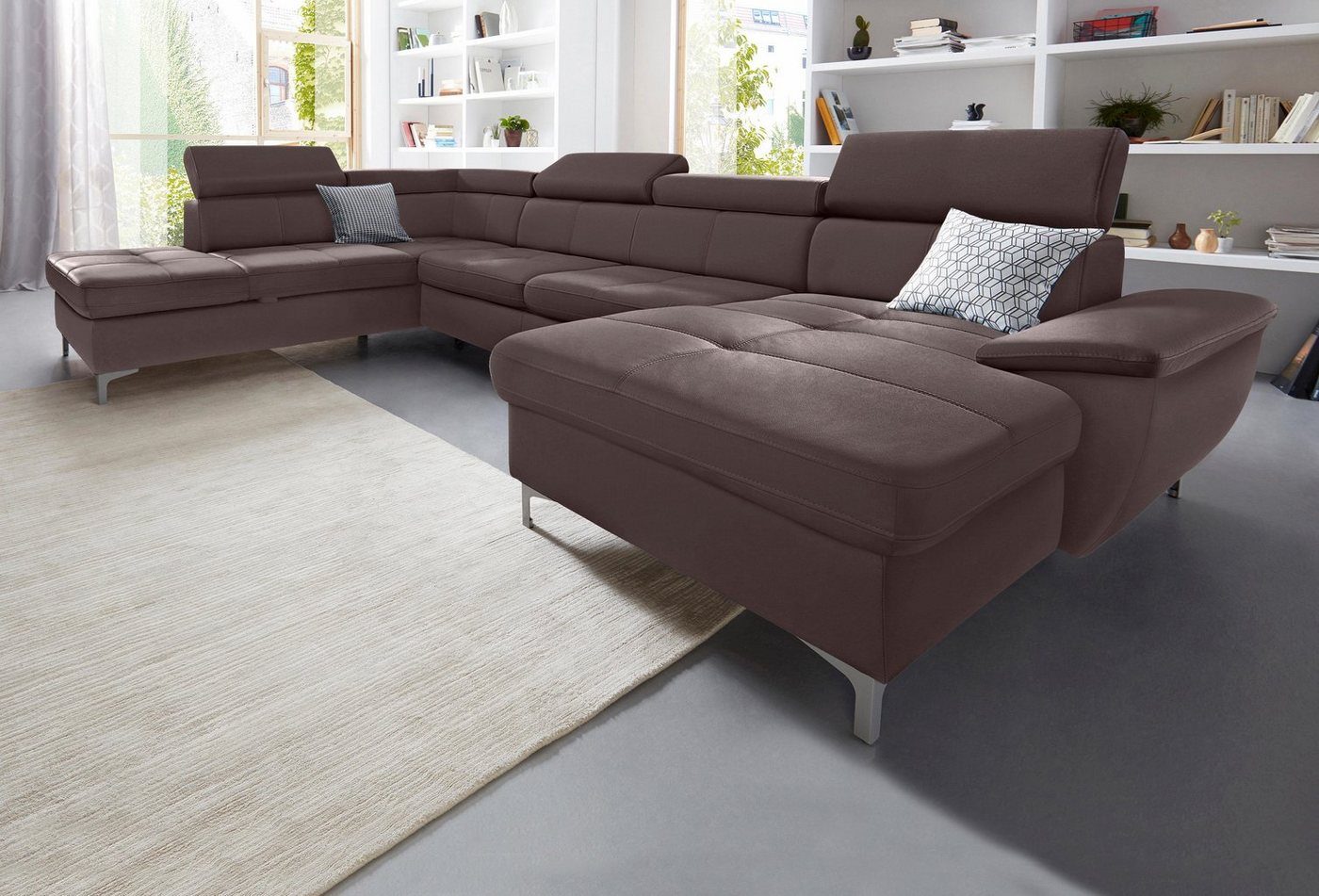exxpo - sofa fashion Wohnlandschaft Azzano, U-Form, wahlweise mit Bettfunktion und Bettkasten von exxpo - sofa fashion