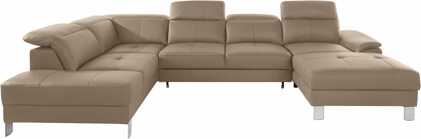 exxpo - sofa fashion Wohnlandschaft Mantua 2, inkl. Kopf- bzw. Rückenverstellung, wahlweise mit Bettfunktion, U-Form von exxpo - sofa fashion