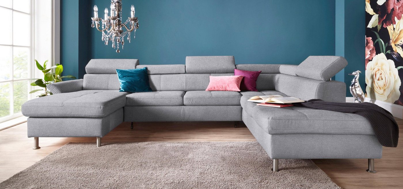 exxpo - sofa fashion Wohnlandschaft Maretto, inkl. Kopf- bzw. Rückenverstellungwahlweise mit Bettfunktion von exxpo - sofa fashion