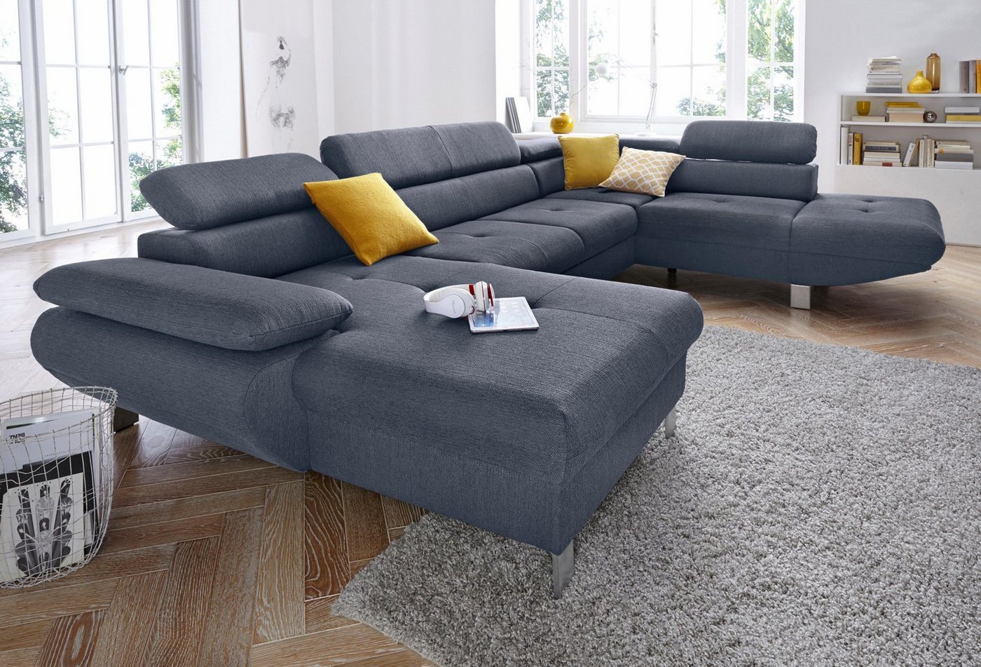 exxpo - sofa fashion Wohnlandschaft Vinci, wahlweise mit Bettfunktion, U-Form von exxpo - sofa fashion