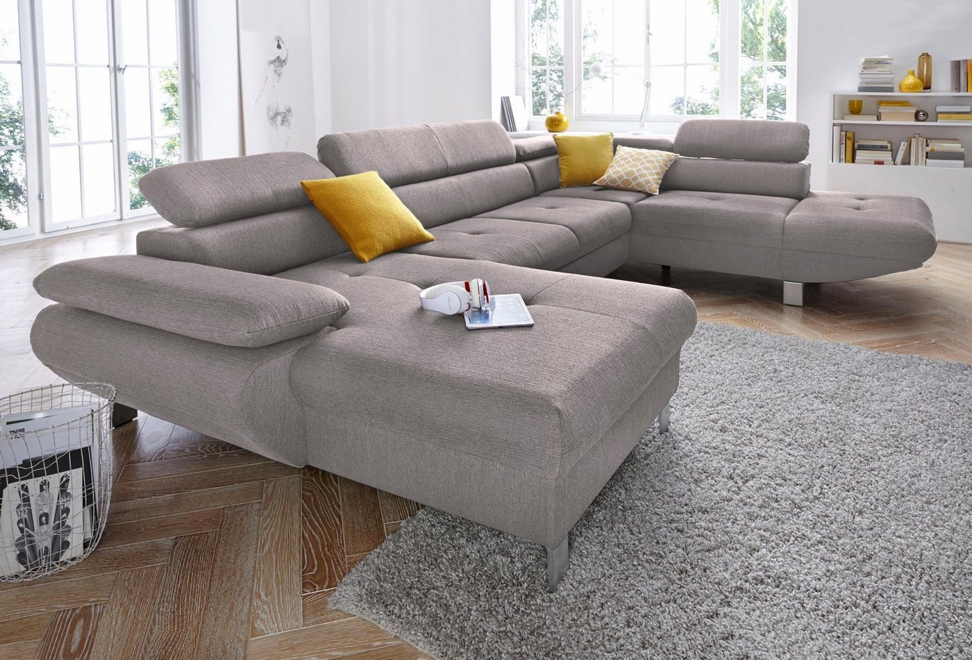 exxpo - sofa fashion Wohnlandschaft Vinci, U-Form, wahlweise mit Bettfunktion von exxpo - sofa fashion