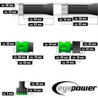 Eyepower - 15 m Knickfreier Gartenschlauch Edelstahl Wasserschlauch Flex Metall Schlauch von eyepower