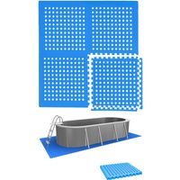 Eyepower - 1m² Poolunterlage - 4 Große Poolmatten - 50x50 Outdoor Pool Bodenschutzmatte von eyepower