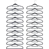 20 Samt Kleiderbügel 10 Haken-Organizer Antirutsch Hemden-Bügel Anzugbügel Grau - grau von eyepower