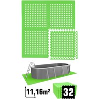 Eyepower - 11,2 m² Poolunterlage - 32 eva Matten 62x62 - Unterlegmatten Set Pool Unterlage von eyepower