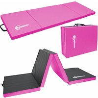 5cm Thick: 180x60 Foldable Gymnastics Mat for Home - Padded Gym Mat xl Crash Mat - pink von eyepower