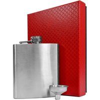 Eyepower - Flachmann-Set Geschenkbox Edelstahl 210 ml mit Trichter rostfrei Einfülltrichter von eyepower