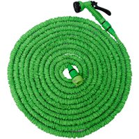 Hochwertiger Gartenschlauch Flexibler Wasserschlauch Schlauch 10m-30m + 7fach Multifunktions Sprühkopf Grün - grün - Eyepower von eyepower