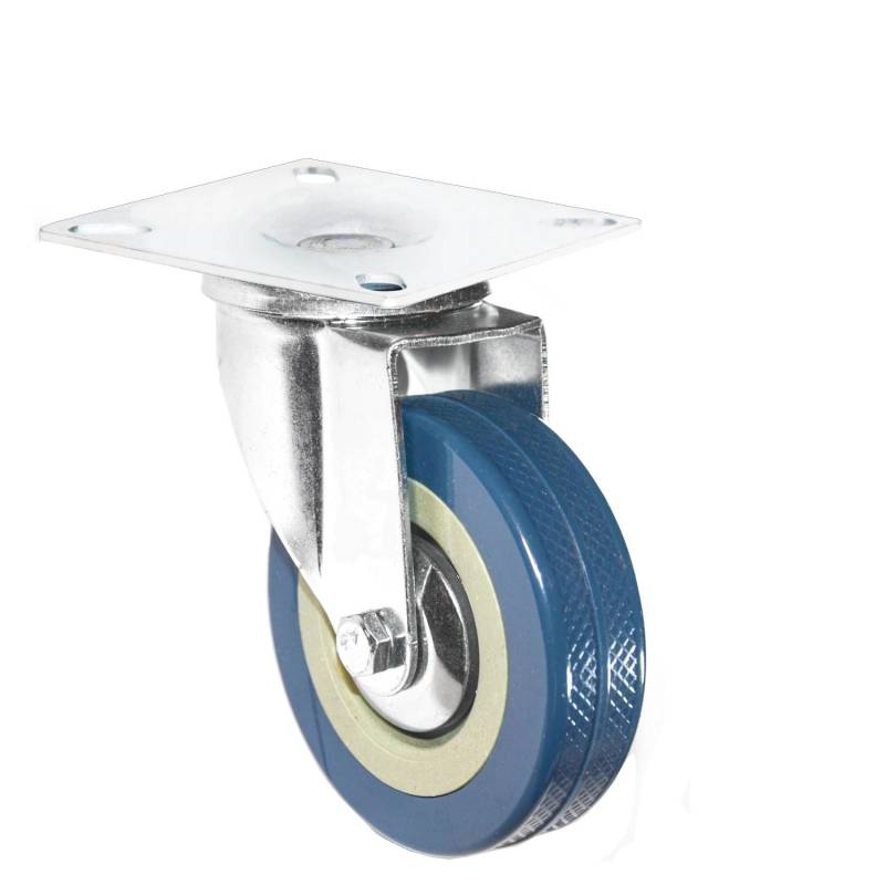 eyepower 360 Grad Lenkrolle 75mm M10 Möbelrollen 1 Stück  Grau von eyepower