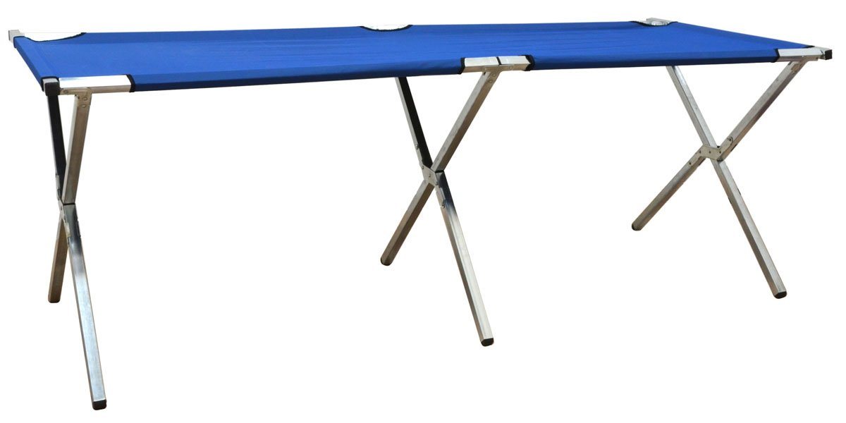 eyepower Klapptisch Mobiler Verkaufstisch 205x67x70cm Klappbarer Tisch, Multifunktion Markttisch Blau von eyepower