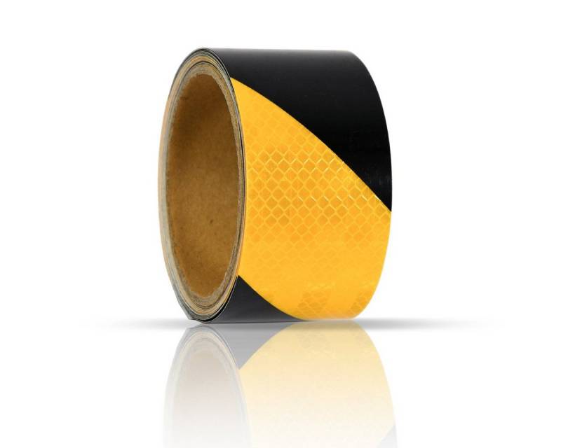 eyepower Klebeband Warnklebeband Reflektorband Schwarz-Gelb 5cmx3m Reflektierendes Signalband von eyepower