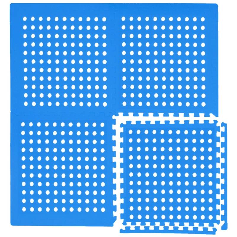 eyepower Poolunterlage 50 x 50 cm 64er Set Blau von eyepower