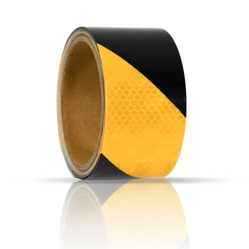 eyepower Reflektor Warnklebeband Schwarz-Gelb 5 x 300 cm Selbstklebend von eyepower
