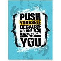 Gym Inspiration Motivation Zitate Push Yourself von ezposterprints