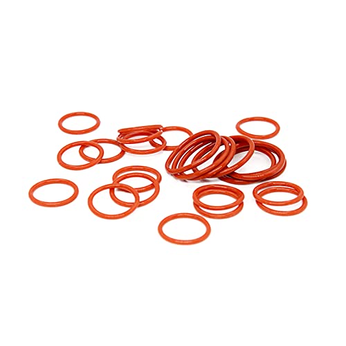 15PCS Rotes Silikon O-Ring Silikon VMQ 2.5mm Stärke Gummi O Ring Dichtung Ringe Waschen,22x17x2.5mm von ezqnirk